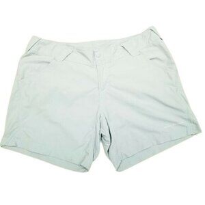 Columbia Womens Omni-Shade Shorts M Light Bluish‎ Gray Nylon Outdoor Hiking